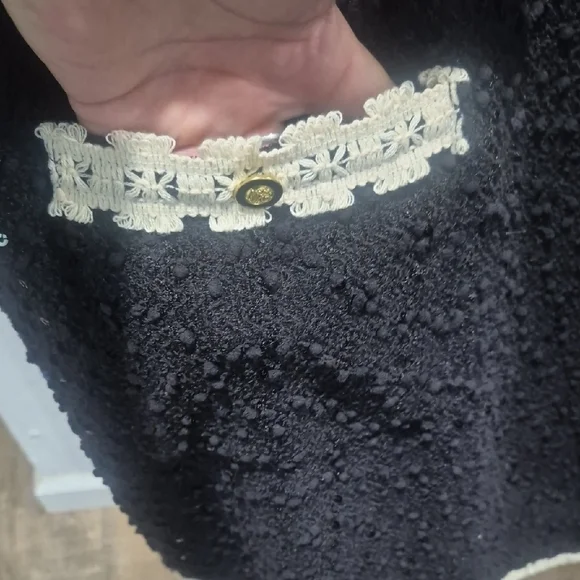 J.B.S. Black Dress with Cream Details - Picture 7 of 7